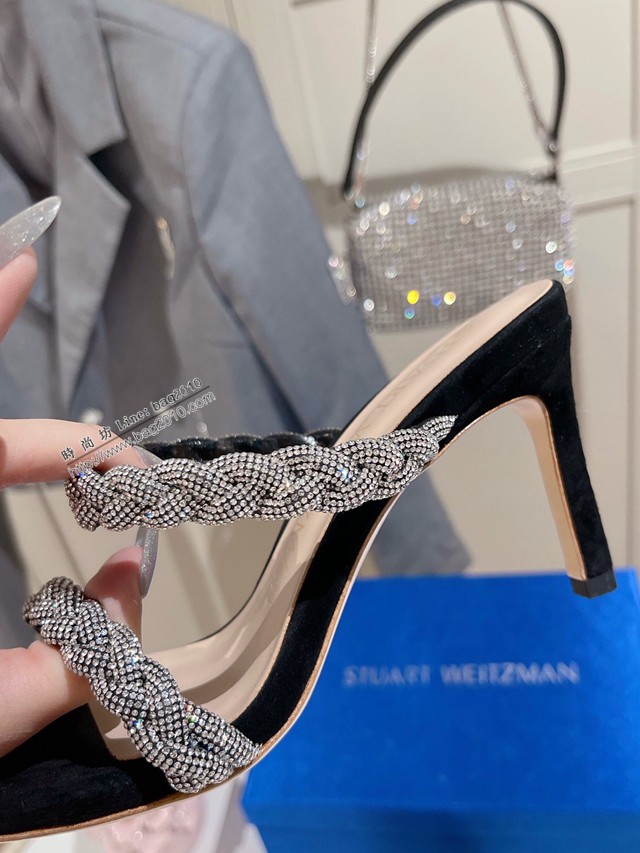 STUART WEITZMAN的經典款高跟涼鞋 2022最新鑽條編織涼鞋 dx3064